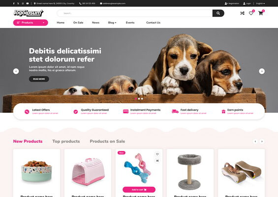 weboldal minta petshop