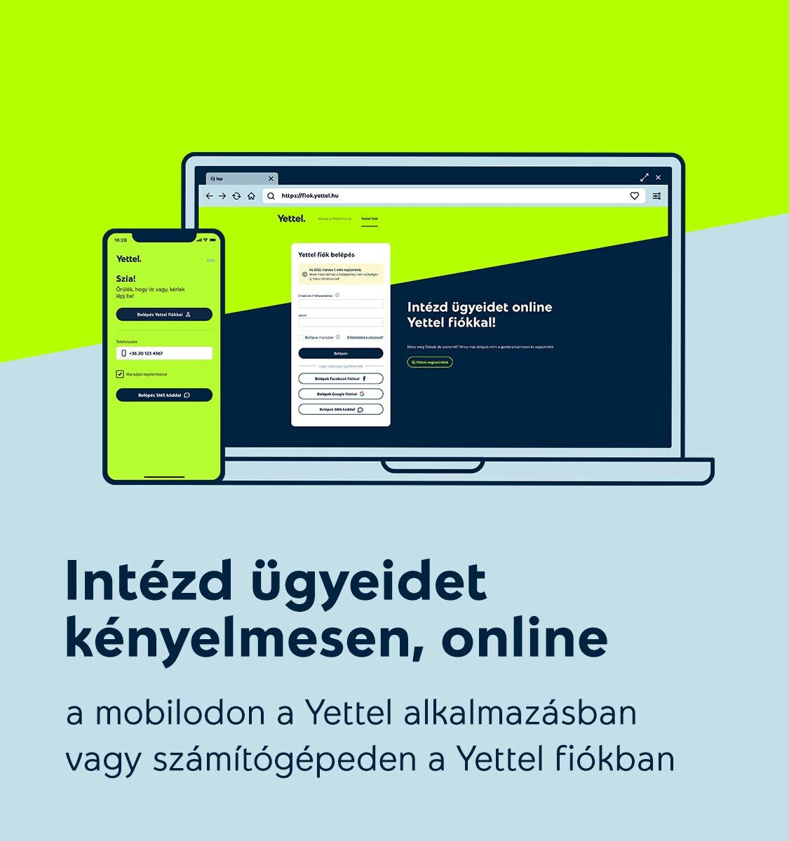 Online ügyintézés mobil oldal felsőkép