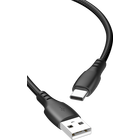 CEL textile USB-C -USB-A cable,2m,black