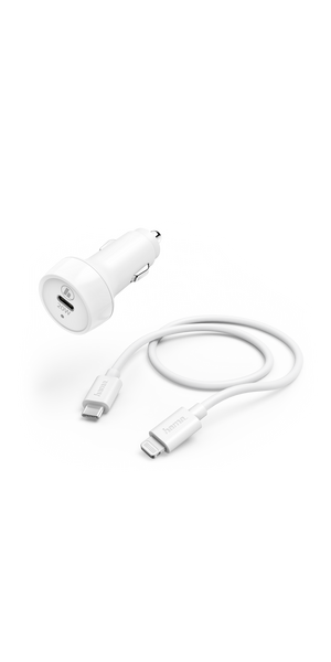 Autós töltő (PD) 20W + Lightning - Type-C adatkábel